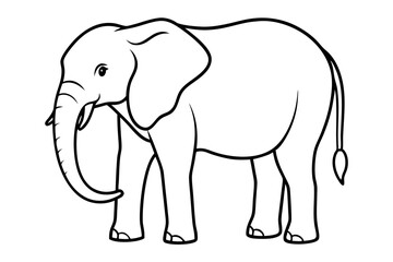 Monochrome Elephant Vector Art for Creative Projects
