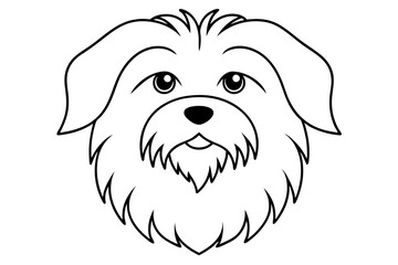 Cute Cartoon Dog With Fluffy Fur