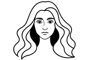 Woman's Silhouette in Fine Line Art for Relaxation and Creativity
