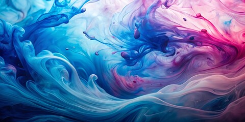 Obraz premium An abstract swirl of blue and purple hues, creating an ethereal dance of color and motion.