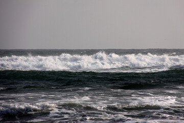 Fototapeta premium Crashing waves of the Indian ocean, waves of the sea
