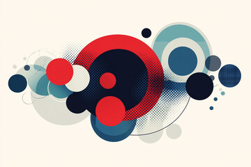 Tech minimal circular shapes geometric art