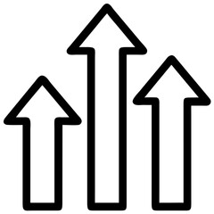 Growth indicators business icon, representing upward trends and performance improvement