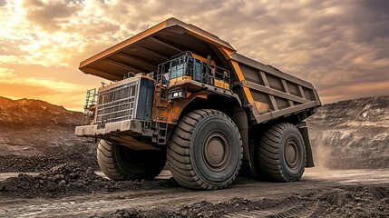 Obraz premium Heavy Duty Mining Truck in a Coal Mine
