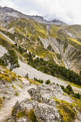 Ofenpass, Piz Stabelchod, Piz Nair, Val da Stabelchod, Piz dal Botsch,  Wanderweg, Alpen, Nationalpark, Naturschutz, Zernez, Herbst, Herbstfarben, Bergwiesen, Graubünden, Schweiz