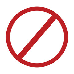 Obraz premium no sign vector in red