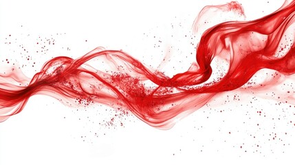 Intense red flames twisting and swirling in dynamic motion, isolated on a white background, capturing the raw heat and energy