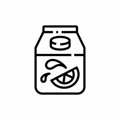 fruit infused water icon sign vector