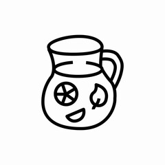 jug lemonade icon sign vector