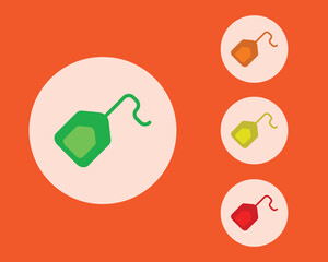 Tea pouch sachet icon