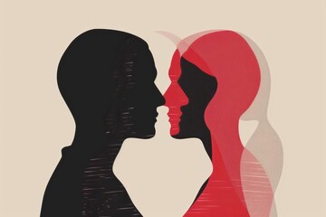 Concept of avoidant attachment style with emotional distance, fear of closeness.