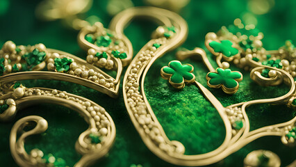 Saint Patrick's day background, Saint Patrick's day wallpaper, Saint Patrick's day concept aesthetic, ai generated