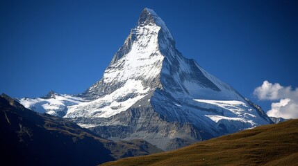 Swiss alps in winter, rich colors