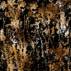 Seamless Endless Hand Painting Watercolor Abstract leopard Animal Skin Geometric Print Pattern Colorful Tie Dye Background
