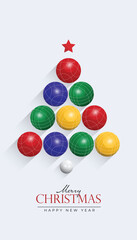 Bocce Ball Illustration in several colors. Perfect for Bocce Christmas-themed Additional Images.