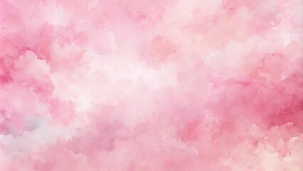 Abstract pink pastel watercolor style panoramic background