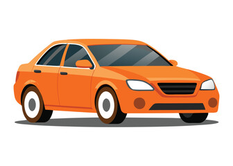 Sedan car, vector design illustration on white background