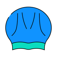 swim hat cap line icon vector. swim hat cap sign. isolated symbol illustration