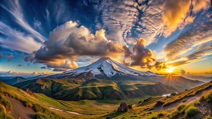 Mount Elbrus With Clouds Captured