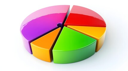 Fototapeta premium 85. A colorful pie chart showing the breakdown of virtual assistant tasks