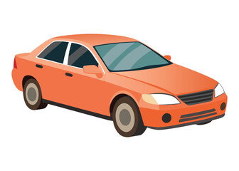 Fototapeta premium Sedan car, vector design illustration on white background
