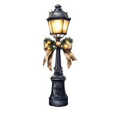 Parisian Christmas Clipart Vector Illustration