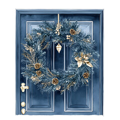 Parisian Christmas Clipart Vector Illustration