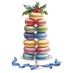 Parisian Christmas Clipart Vector Illustration