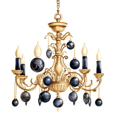 Parisian Christmas Clipart Vector Illustration
