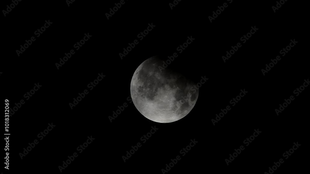 Canvas Prints partial lunar eclipse full moon and lunar eclipse full moon between the clouds super moon 2024