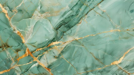 Obraz premium Luxurious Green Marble with Golden Veins, showcasing an opulent design, vibrant colors, and a sleek polished finish, perfect for sophisticated interiors and upscale decor.