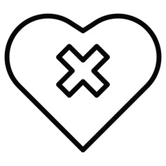 Obraz premium Loves Rejected Icon Outline Style. Editable Stroke Icon.