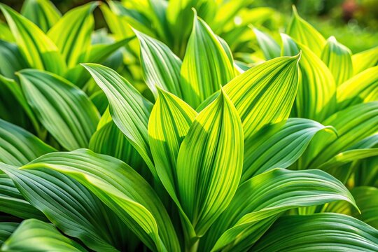 Fresh veratrum plant without flowers