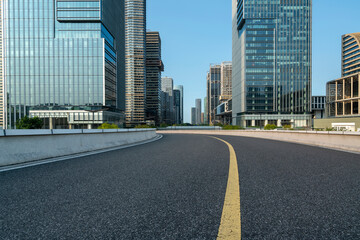 Obraz premium highways and the skyline of Hangzhou, China