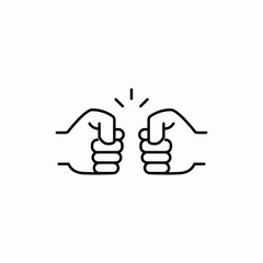 fist bump icon sign vector
