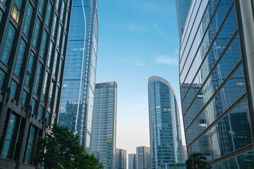 Modern office building in the financial center，hangzhou,china