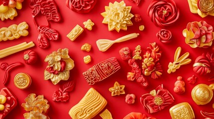 Red and Gold Chinese New Year Decorations