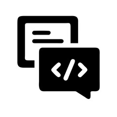 Code comments icon representing programming and software documentation
