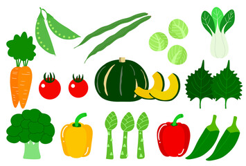 緑黄色野菜のポストカード