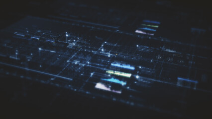 Dynamic data visuals for business info graphics, animated charts, and data-driven insights for a business meeting mock-up. Explore the world of trading, stock exchanges, and crypto