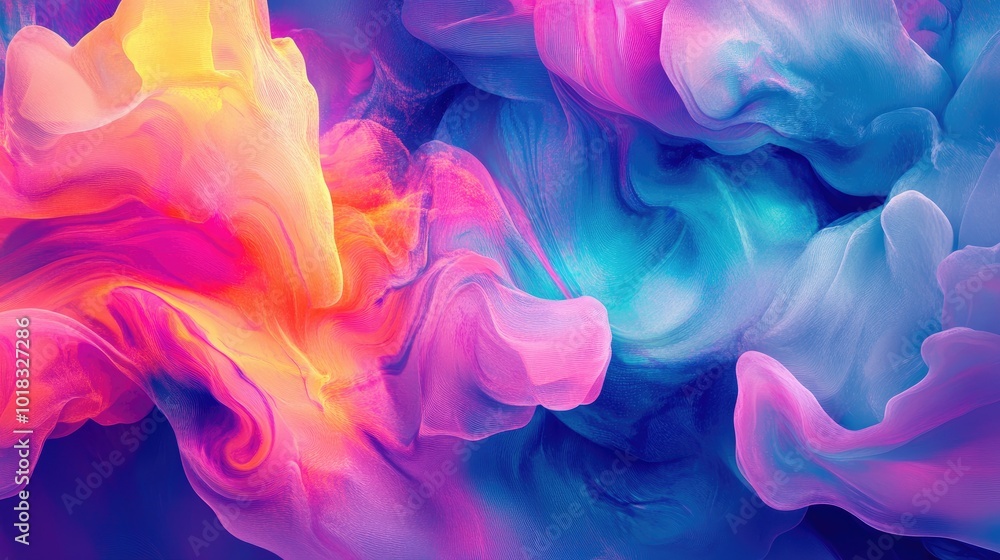 Poster artistic gradients with fluid transitions enhance this vivid background texture.