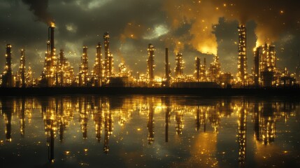 Naklejka premium A website promoting gold refineries with clean and industrial marketing elements.