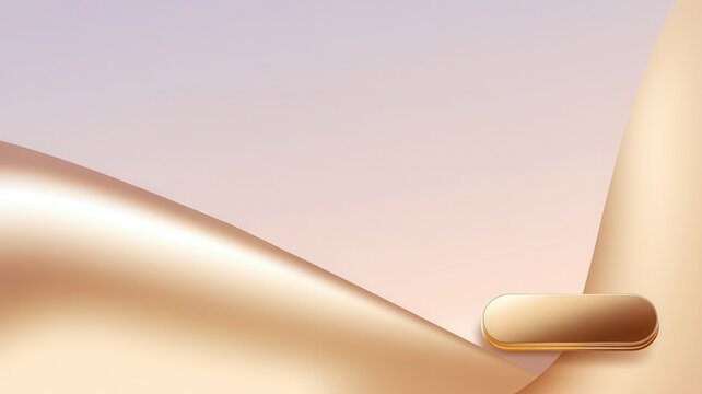Abstract golden curves with a minimalist design, warm gradient background for a modern aesthetic.