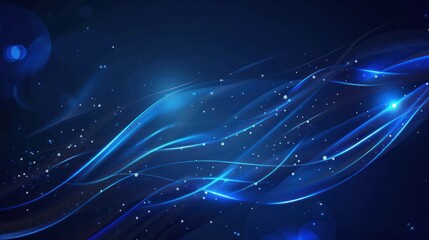Abstract Blue Waves Background