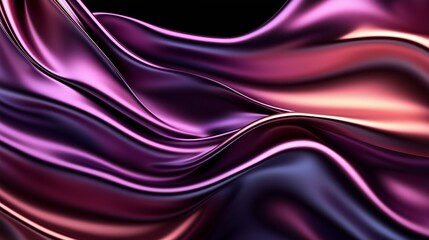 Fototapeta premium A captivating abstract image of flowing fabric in rich purple and pink tones, showcasing smooth textures and elegant curves. Perfect for backgrounds and creative projects.