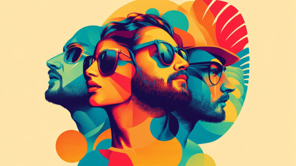 Diverse Expressions of Style A Vibrant Portrayal of Modern Individuality and Confidence