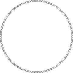 Circle round frame. Dot border line pattern