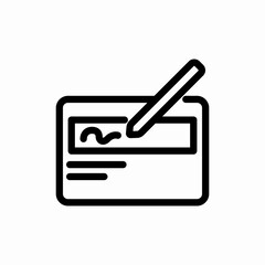 bank cheque icon sign vector