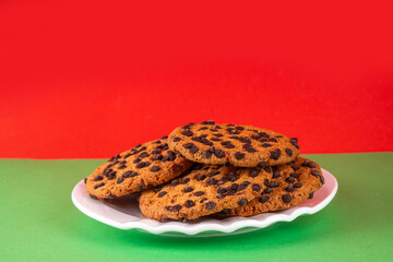 Traditional Christmas american chocolate chip cookies