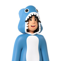 Shark Animal Cute Costume 3D Avatar